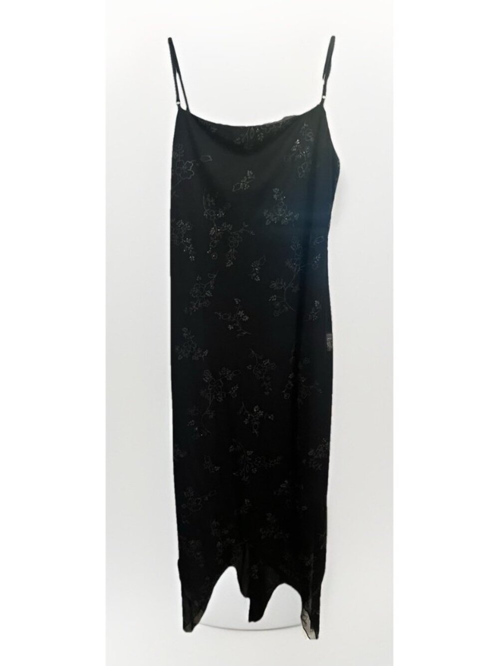 Vtg City Triangles Y2K Babydoll Asymmetric Dress M Sparkly Whimsigoth Fairy Goth - Picture 2 of 9
